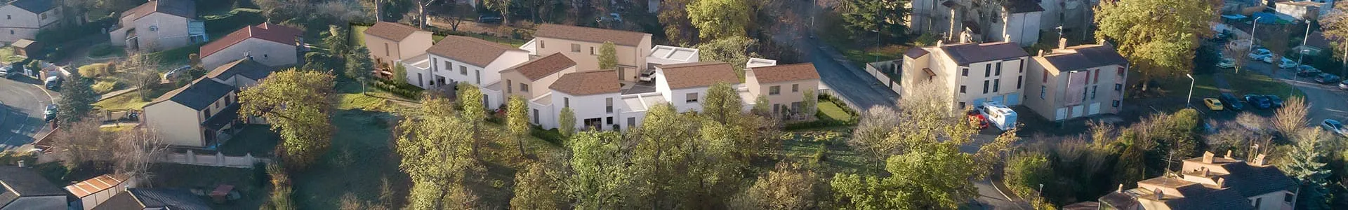 Vue aérienne du quartier autour de la résidence Villas Paloma