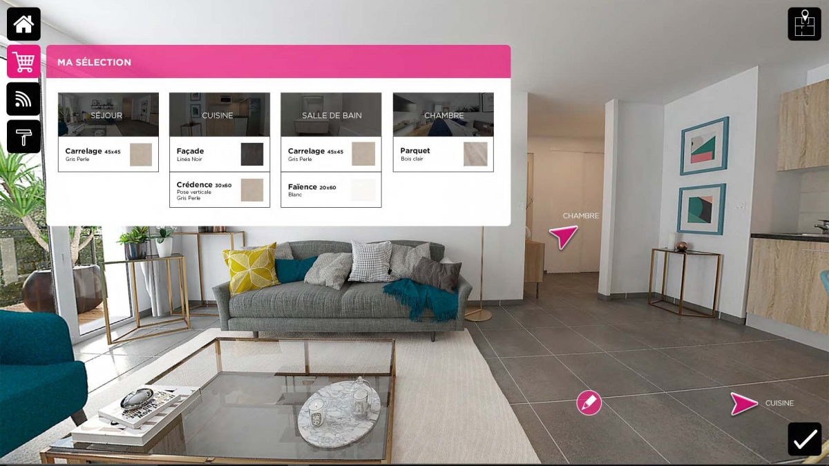 configurateur logement virtuel vue interieure