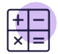 picto calculette violet