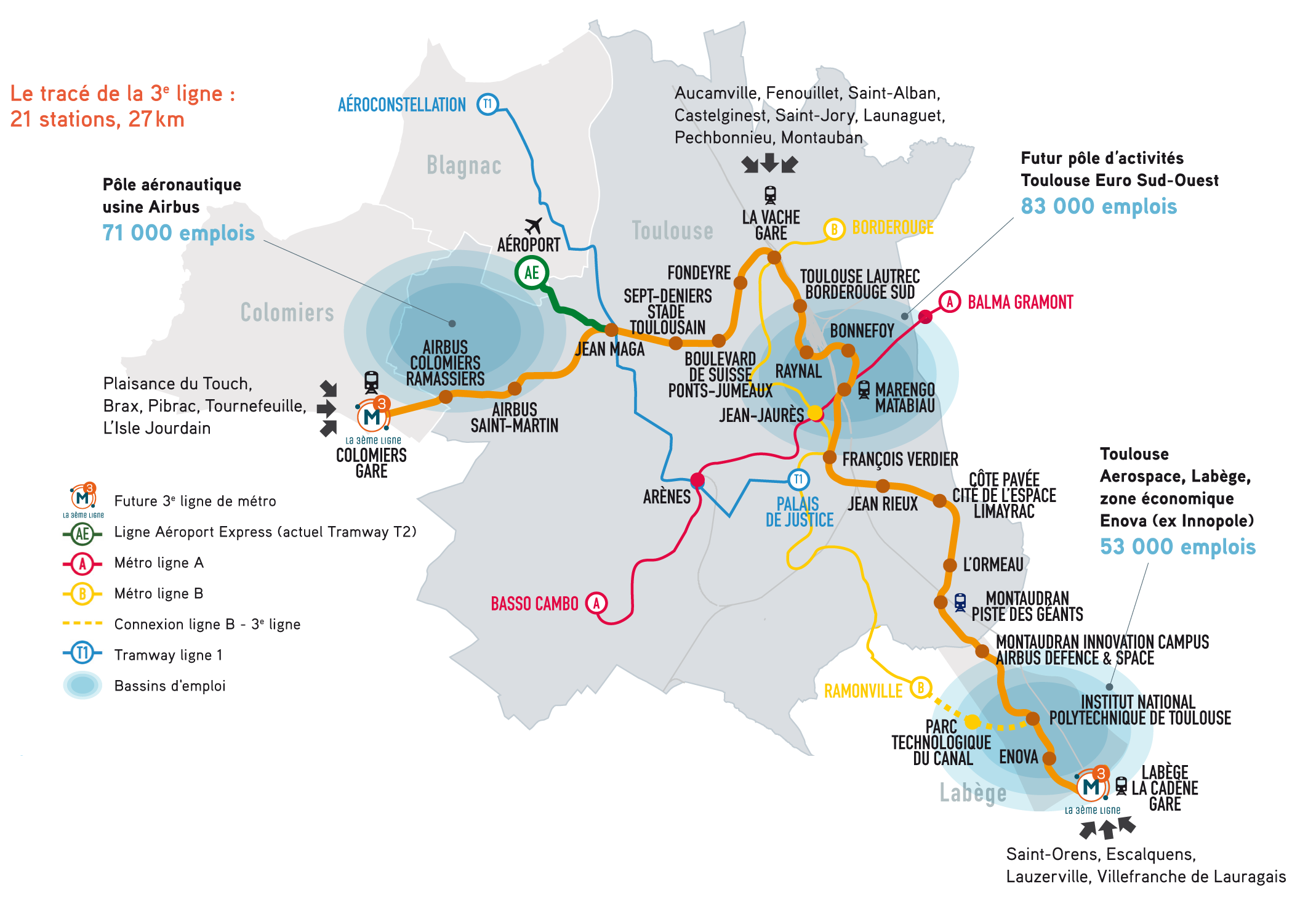 Plan du projet Toulouse Aerospace Express