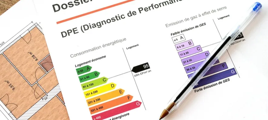 un dossier DPE posé sur une table