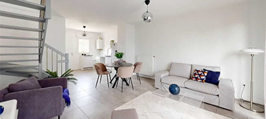 Photo du rez de chaussée d'une des Villas Joan