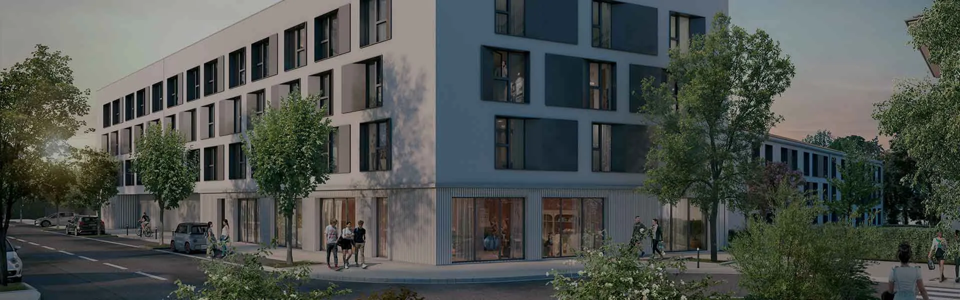 Visuel 3D de la façade de la résidence Studently Tarbes