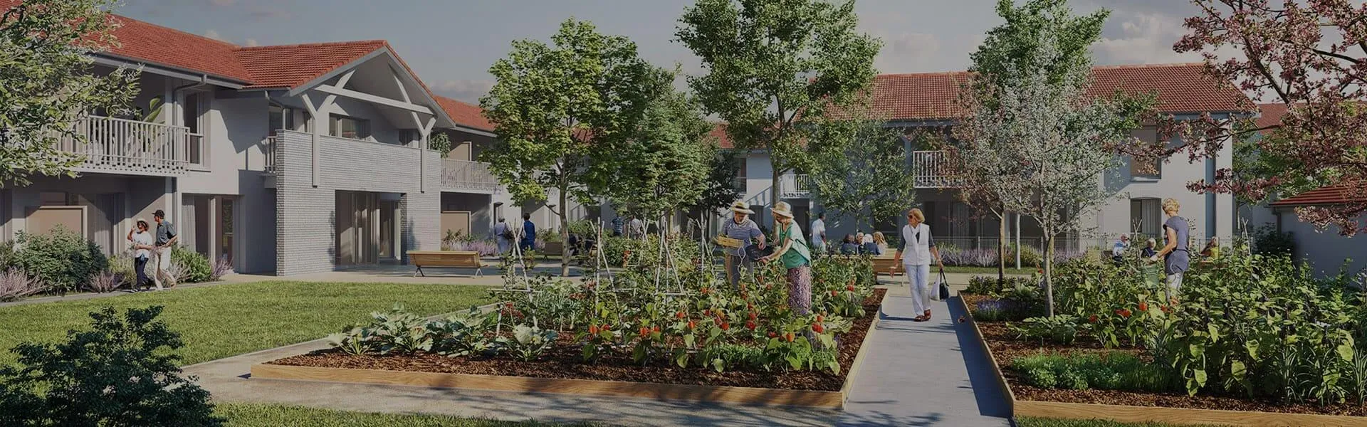 Perspective jardin potager Les Jardins de Maylis