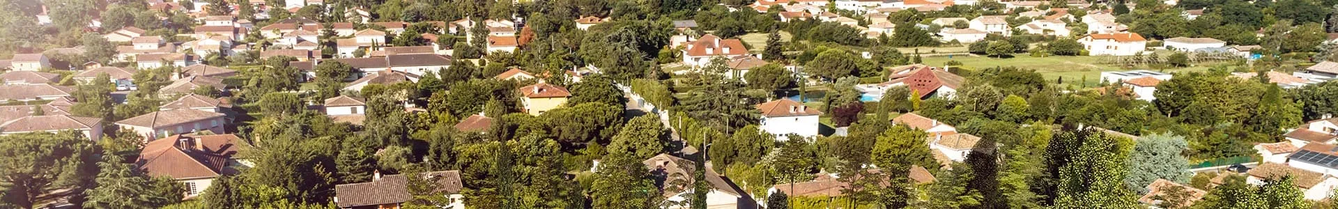 Vue aérienne du quartier de la résidence Côté Saint-Simon
