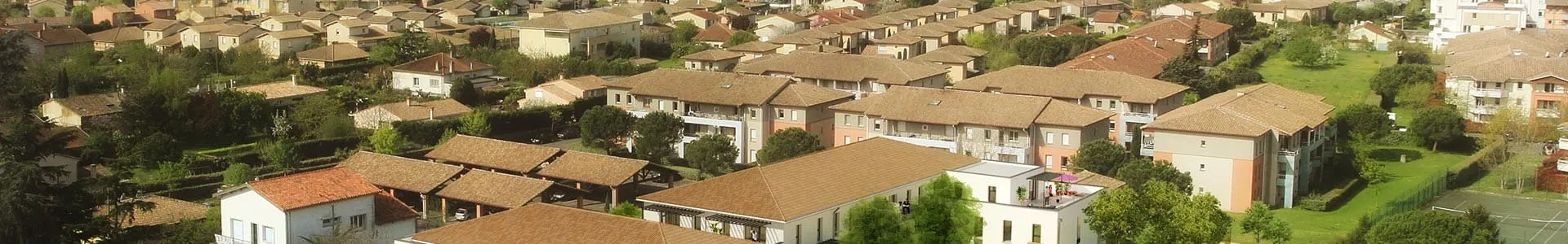 Vue aérienne de la résidence Ikabe