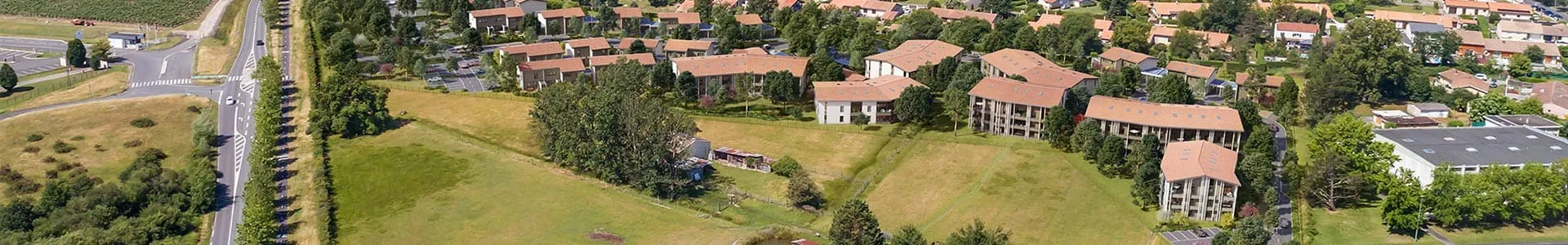 Vue aérienne de la résidence Les Jardins de Margaux