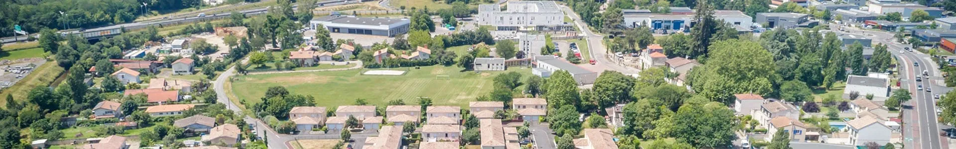 Vue aérienne du quartier autour de la résidence Campus Ricci