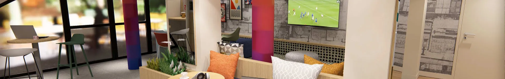 Vue 3D salle de détente
