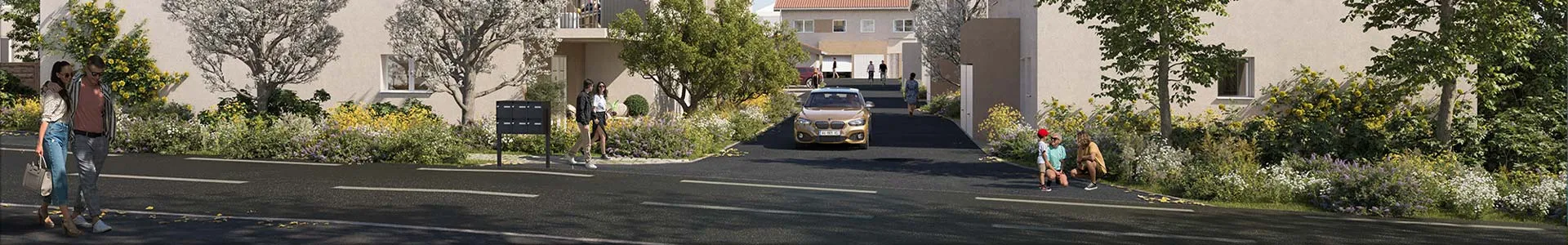 3D coté rue de la résidence de Cessy en journée