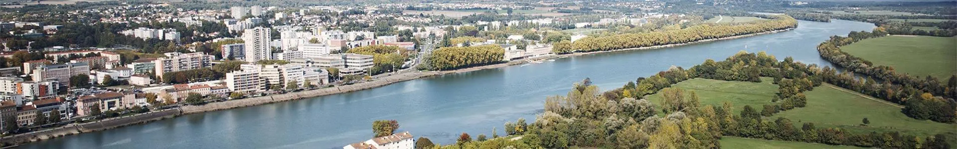 Vue aérienne résidence Vergers de Saône