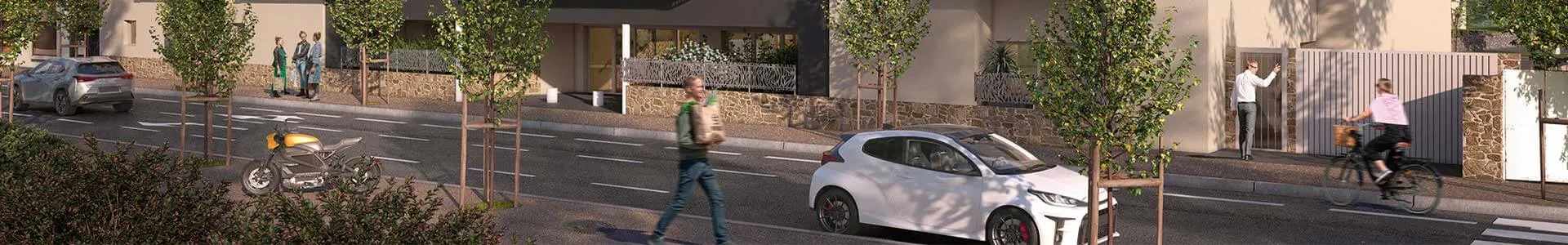 Vue depuis la rue - résidence Serenly Brive-la-Gaillarde