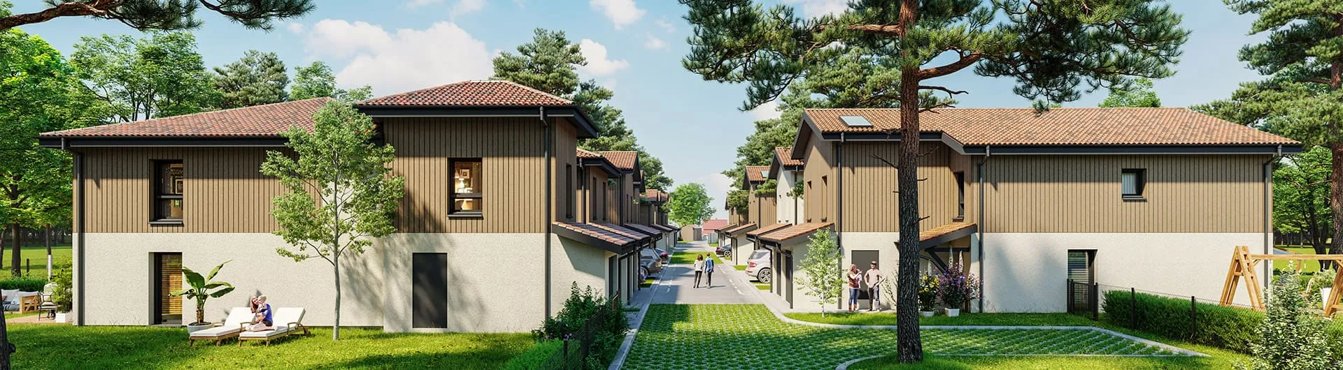 Vue générale de la résidence Les Villas Akoya