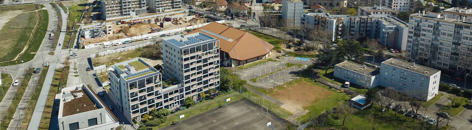 Vue aerienne du programme L'Instant à Vénissieux