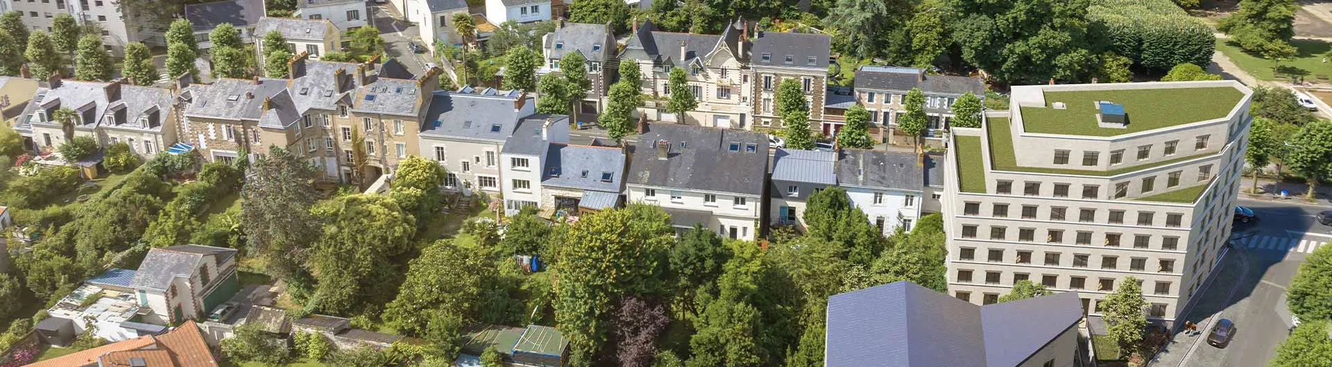 Vue aérienne de la résidence Studently Nantes
