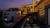 Perspective de nuit côté balcon d'un appartement de la résidence Terra Sylva