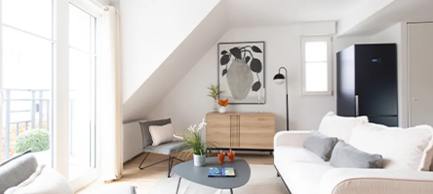 Photo du salon d'un appartement de la résidence Pavillon Garnier à Châtenay-Malabry