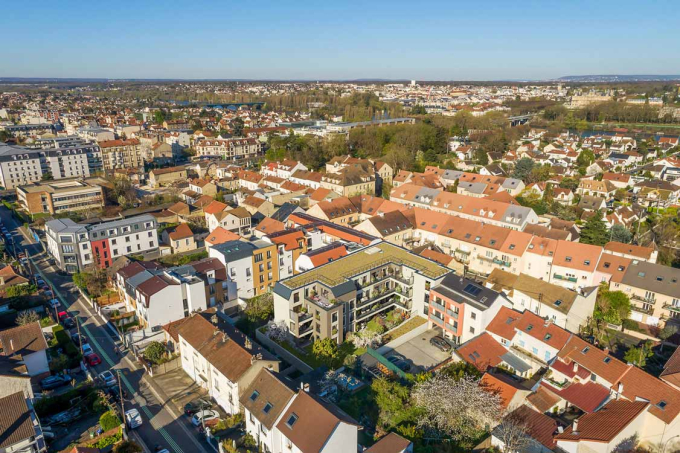 Vue aérienne de la résidence Quai Sartori