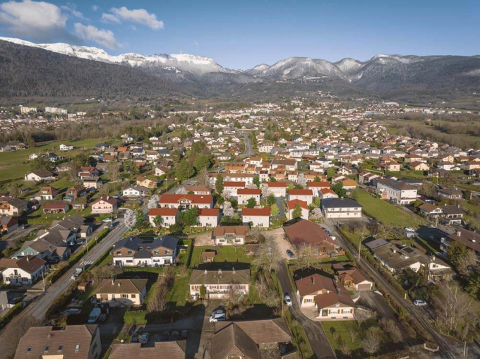 Vue aérienne de Cessy
