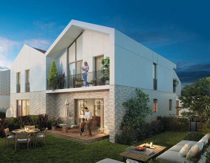 Perspective vue jardin Les Villas Agustina