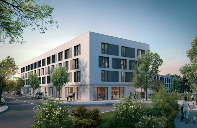 Visuel 3D de la façade de la résidence Studently Tarbes