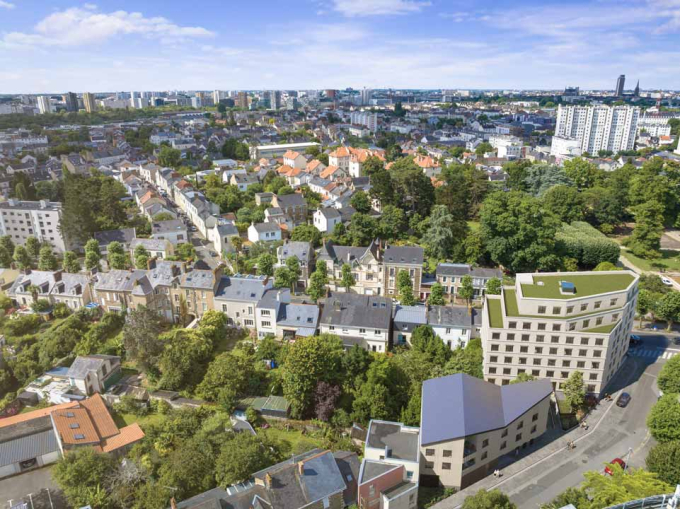Vue aérienne de la résidence Studently Nantes