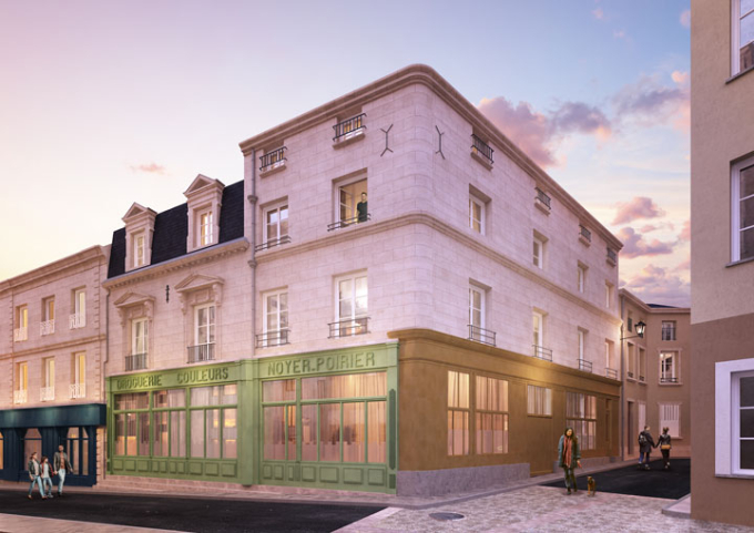 Vue 3D de la façade arrière de la résidence