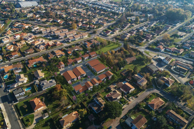 Vue aérienne Villas Filao