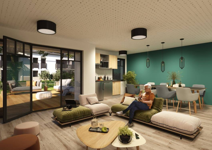 Espace commun intérieur - L'Ecrin du Bassin