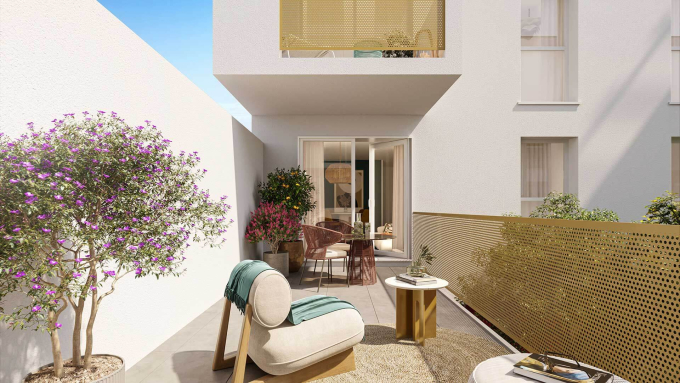 3D d'une balcon de la résidence Villa Serenly