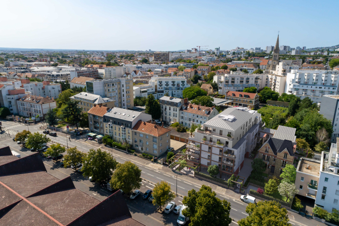 Vue aérienne de la résidence Clos de l'abbaye à Argenteuil