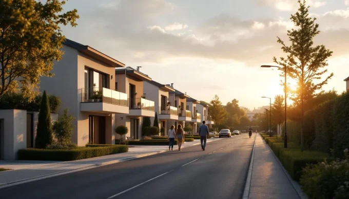 Villas neuves Les Villas Joan à Saint-Jean, façades toulousaines et jardins privatifs animés