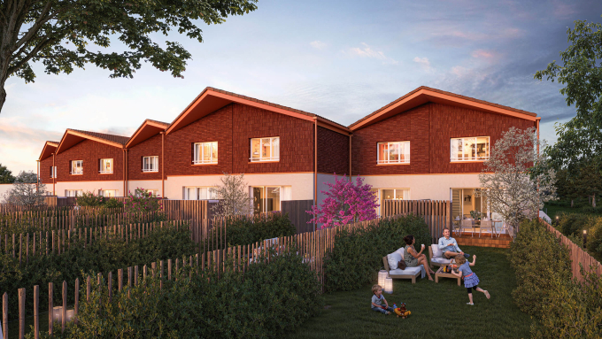 3D extérieure jardin de Villas Roseaux à Saint-Jean