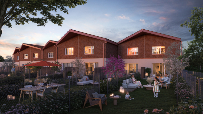 3D extérieure des Villas Roseaux à Saint-Jean