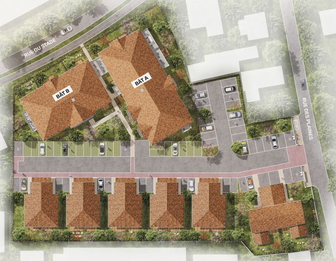 Plan de masse Villas Plume au Teich