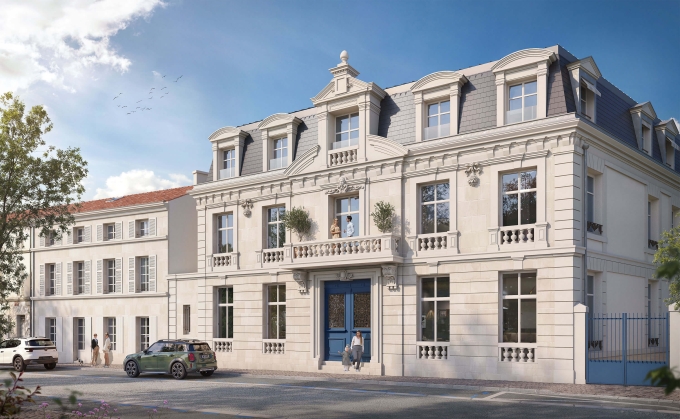 Vue de la façade de l'Alchimie à Cognac