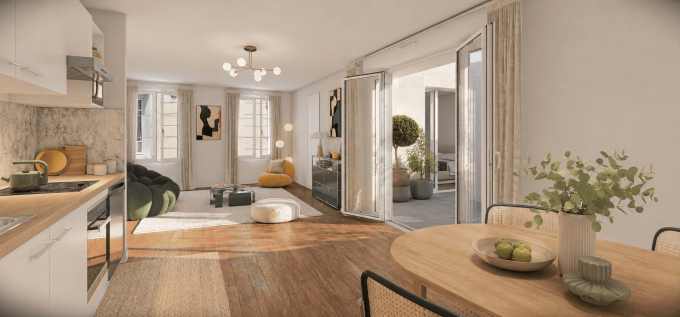 Vue intérieure d'un appartement de la résidence Relais de France à Libourne