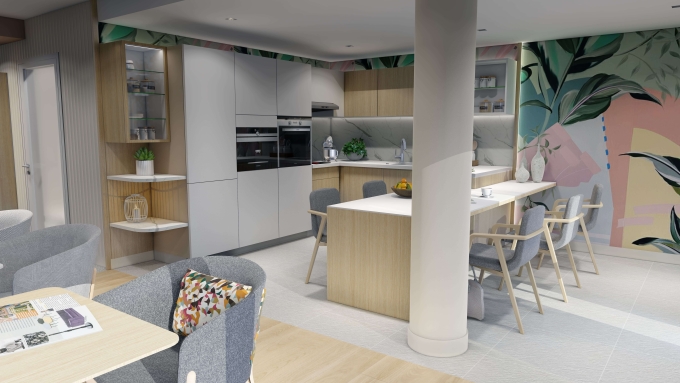 Investissement LMNP - Cuisine Résidence séniors Buxerolles