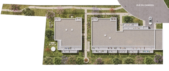 Plan de Masse l'Ecrin de Gaspard - appartements neufs à Toulouse