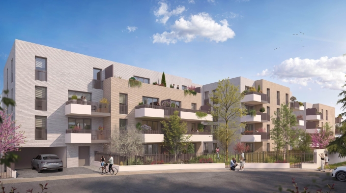 Vue résidence l'Ecrin de Gaspard - appartements neufs à Toulouse