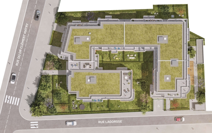 Plan de masse résidence à Fontainebleau Hestia