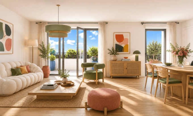 Intérieur appartement neuf Hestia à Fontainebleau