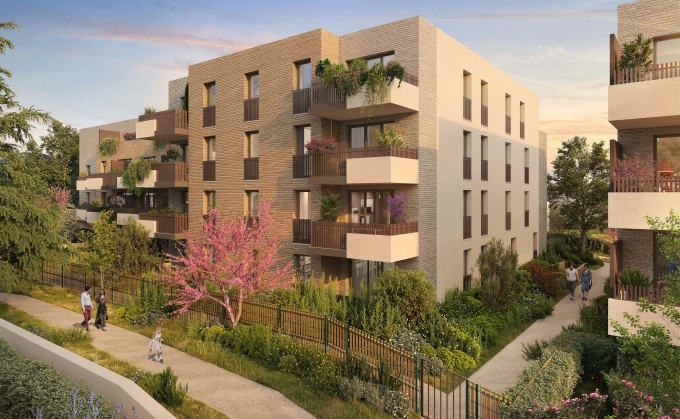 Vue résidence l'Ecrin de Gaspard - appartements neufs à Toulouse