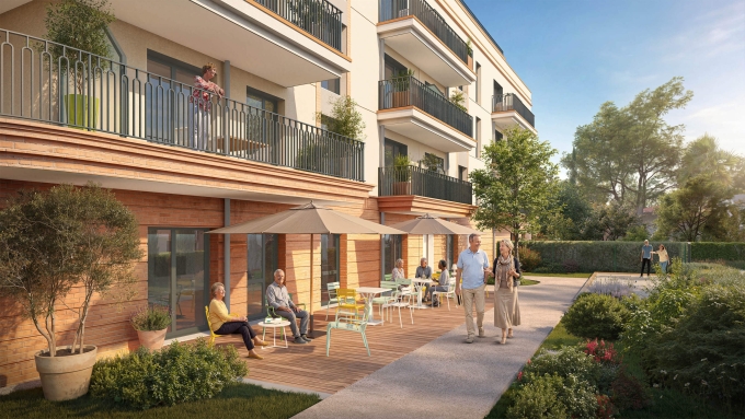 Terrasse résidence seniors Fontainebleau